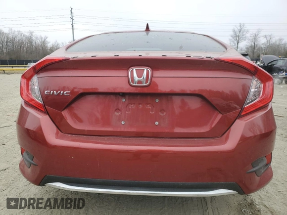 2020 Honda Civic Sedan EX-L with VIN 19XFC1F76LE213154, listed as a Copart auction lot 48871875 with 58,641 mi miles and Salvage Title. Bid and sale history available at carsss.com. Image 6.