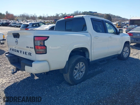 2023 Nissan Frontier SV with VIN 1N6ED1EKXPN615417, listed as a IAAI auction lot 41814101 with 16,778 mi miles and . Bid and sale history available at DreamBid. Image 4.