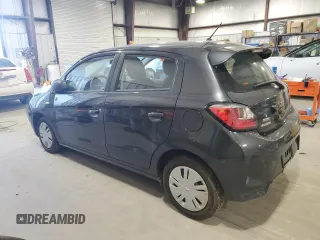 2024 Mitsubishi Mirage ES with VIN ML32AUHJ5RH015590, listed as a Copart auction lot 53115655 with 2,969 mi miles and Salvage title. Bid and sale history available at DreamBid. Image 2.