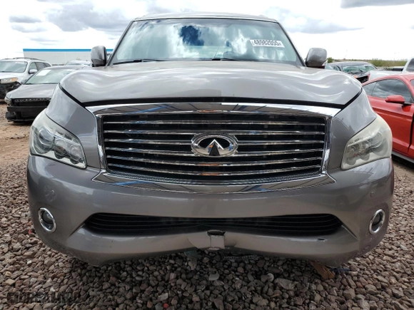 2011 Infiniti QX56 7-passenger with VIN JN8AZ2NF1B9502764, listed as a Copart auction lot 48982055 with 128,875 mi miles and Salvage Title. Bid and sale history available at carsss.com. Image 5.