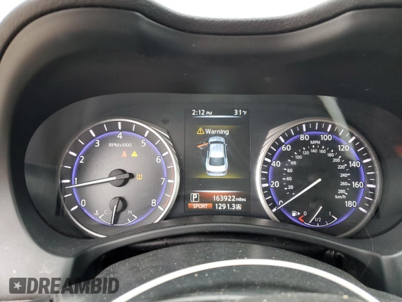 2016 Infiniti Q50 Premium with VIN JN1CV7AP7GM203024, listed as a Copart auction lot 88680715 with 163,922 mi miles and Salvage Title. Bid and sale history available at DreamBid. Image 9.
