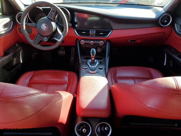 2021 Alfa Romeo Giulia Ti Sport with VIN ZARFAMBN2M7640415, listed as a Copart auction lot 88871315 with 56,083 mi miles and Salvage Title. Bid and sale history available at carsss.com. Image 8.