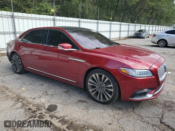 2017 Lincoln Continental Reserve with VIN 1LN6L9RP3H5637464, listed as a Copart auction lot 73666114 with 74,404 mi miles and Salvage Title. Bid and sale history available at carsss.com. Image 4.