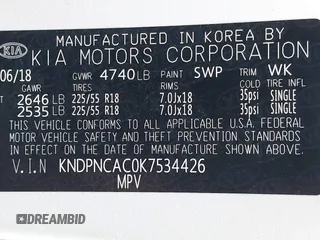 2019 Kia Sportage EX with VIN KNDPNCAC0K7534426, listed as a IAAI auction lot 41836292 with 68,524 mi miles. Bid and sale history available at carsss.com. Image 9.