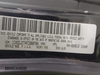 2015 Dodge Durango R/T with VIN 1C4SDJCT4FC888784, listed as a IAAI auction lot 41491247 with 192,206 mi miles and . Bid and sale history available at carsss.com. Image 9.
