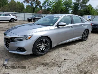 2021 Honda Accord Touring z VIN 1HGCV2F91MA001675, wystawiony jako Copart lot #58319965 z przebiegiem 138 640 mil mil oraz Szkoda całkowita • Salvage title. Historia ofert i sprzedaży dostępna na DreamBid. Obrazek 1.
