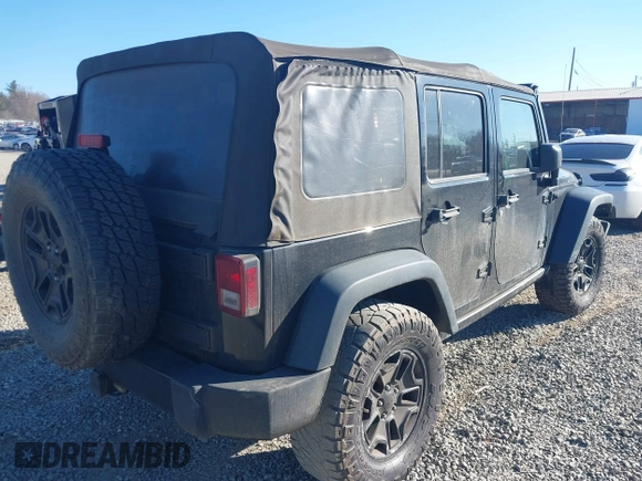 2016 Jeep Wrangler Unlimited Sport with VIN 1C4BJWDG0GL123581, listed as a IAAI auction lot 41426577 with 102,301 mi miles and . Bid and sale history available at DreamBid. Image 4.
