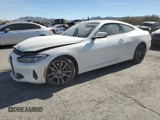 2024 BMW 4 Series 430i z VIN WBA53AP02RCP00331, wystawiony jako Copart lot #80591694 z przebiegiem 3 981 mil mil oraz Szkoda całkowita • Salvage title. Historia ofert i sprzedaży dostępna na DreamBid. Obrazek 1.