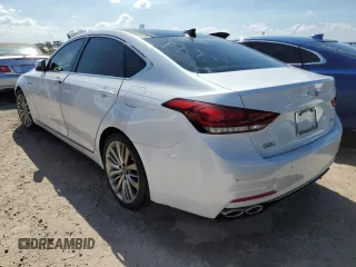 2018 Genesis G80 5.0L Ultimate with VIN KMHGN4JF5JU240578, listed as a Copart auction lot 76114604 with 0 mi miles and Non Repairable. Bid and sale history available at carsss.com. Image 2.
