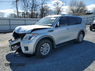2018 Nissan Armada SV with VIN JN8AY2ND1J9058639, listed as a Copart auction lot 47799125 with 103,150 mi miles and Salvage Title. Bid and sale history available at carsss.com. Image 1.