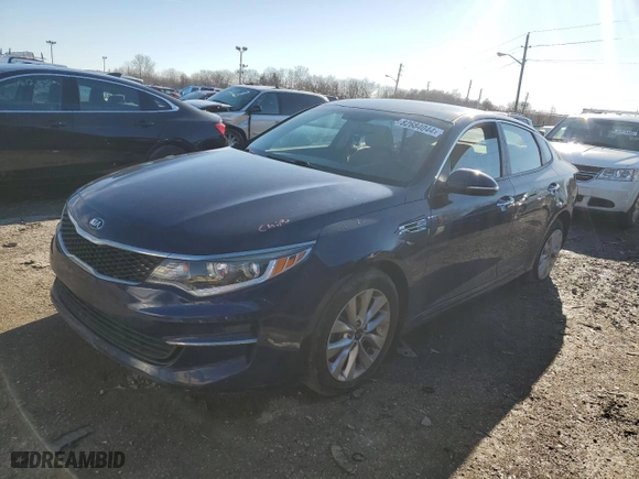 2017 Kia Optima LX with VIN 5XXGT4L3XHG146435, listed as a Copart auction lot 82684044 with 124,468 mi miles and Non Repairable. Bid and sale history available at carsss.com. Image 1.