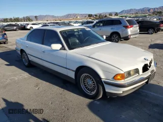 1997 BMW 7 Series 740il with VIN WBAGJ8328VDL40601, listed as a Copart auction lot 88363645 with 0 mi miles and Salvage Title. Bid and sale history available at carsss.com. Image 4.