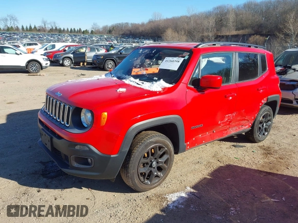 2015 Jeep Renegade Latitude with VIN ZACCJBBT0FPB72766, listed as a IAAI auction lot 41260398 with 126,270 mi miles and . Bid and sale history available at DreamBid. Image 2.