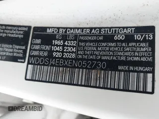 2014 Mercedes-Benz CLA 250 with VIN WDDSJ4EBXEN052730, listed as a IAAI auction lot 42653232 with 152,303 mi miles and . Bid and sale history available at DreamBid. Image 9.