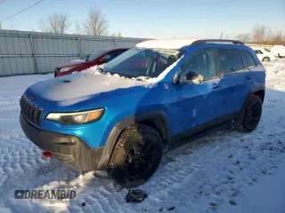 2019 Jeep Cherokee Trailhawk Elite z VIN 1C4PJMBN7KD281186, wystawiony jako Copart lot #88060405 z przebiegiem 110 268 mil mil oraz Czysty tytuł • Clean title. Historia ofert i sprzedaży dostępna na DreamBid. Obrazek 1.