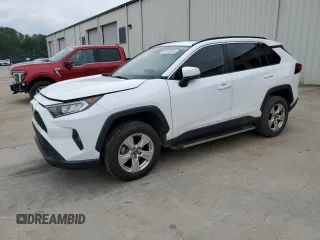 2019 Toyota RAV4 XLE with VIN 2T3P1RFV6KC060285, listed as a Copart auction lot 59195955 with 136,942 mi miles and Salvage title. Bid and sale history available at DreamBid. Image 1.