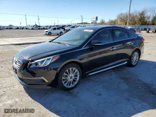 2015 Hyundai Sonata 2.4L Limited with VIN 5NPE34AF9FH066565, listed as a Copart auction lot 81133344 with 79,802 mi miles and Salvage Title. Bid and sale history available at carsss.com. Image 1.