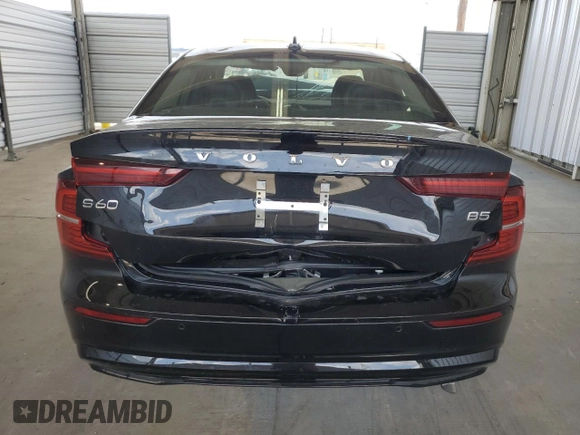 2024 Volvo S60 Core Dark Theme with VIN 7JRL12FK4RG317784, listed as a Copart auction lot 61349204 with 0 mi miles and Salvage Title. Bid and sale history available at carsss.com. Image 6.