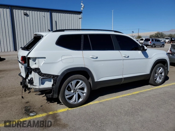 2021 Volkswagen Atlas SE with VIN 1V2JR2CA6MC542510, listed as a Copart auction lot 47224395 with 72,440 mi miles and Salvage title. Bid and sale history available at DreamBid. Image 3.