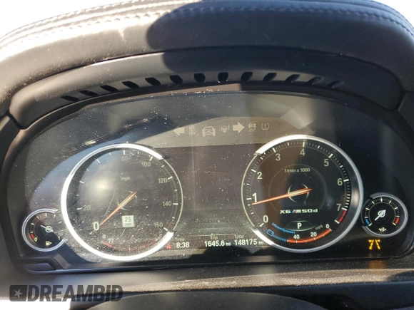 2015 BMW X6 xDrive50i with VIN 5UXKU6C52F0F94480, listed as a Copart auction lot 41539505 with 148,175 mi miles and Salvage Title. Bid and sale history available at carsss.com. Image 9.