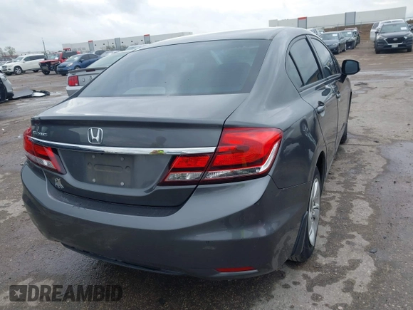 2013 Honda Civic LX with VIN 2HGFB2F53DH594735, listed as a IAAI auction lot 41910115 with Not Provided miles and . Bid and sale history available at DreamBid. Image 4.