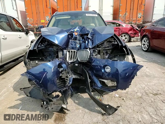 2017 BMW X3 xDrive28i with VIN 5UXWX9C59H0T14984, listed as a Copart auction lot 64771014 with 76,608 mi miles and Salvage Title. Bid and sale history available at DreamBid. Image 12.