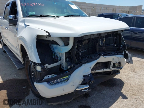 2021 Ford F-150 XL with VIN 1FTFW1ED8MFB12820, listed as a IAAI auction lot 42529140 with 16,892 mi miles and . Bid and sale history available at DreamBid. Image 6.