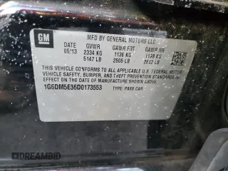 2013 Cadillac CTS with VIN 1G6DM5E36D0173553, listed as a Copart auction lot 84142504 with 100,703 mi miles and Salvage Title. Bid and sale history available at DreamBid. Image 13.