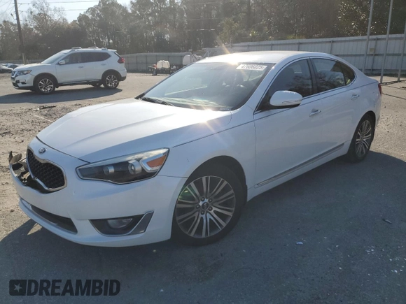 2014 Kia Cadenza Premium with VIN KNALN4D74E5138578, listed as a Copart auction lot 47606025 with 141,668 mi miles and Salvage Title. Bid and sale history available at DreamBid. Image 1.