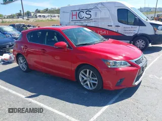 2015 Lexus CT 200h Hybrid with VIN JTHKD5BH0F2210364, listed as a IAAI auction lot 41419939 with 1 mi miles. Bid and sale history available at carsss.com. Image 1.