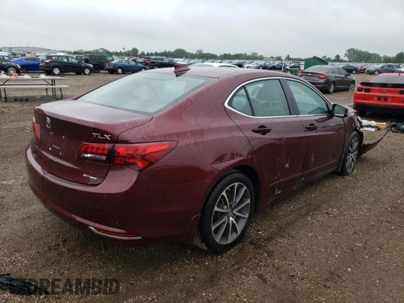 2016 Acura TLX V6 Advance with VIN 19UUB3F76GA000351, listed as a Copart auction lot 64806534 with 0 mi miles and Salvage Title. Bid and sale history available at carsss.com. Image 3.
