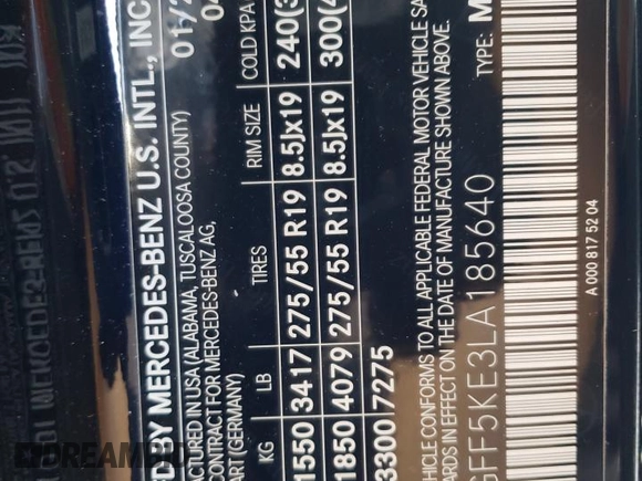 2020 Mercedes-Benz GLS 450 z VIN 4JGFF5KE3LA185640, wystawiony jako Copart lot #81966093 z przebiegiem 30 885 mil mil oraz Szkoda całkowita • Salvage title. Historia ofert i sprzedaży dostępna na DreamBid. Obrazek 13.