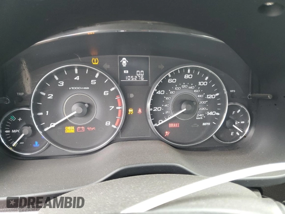 2012 Subaru Outback 2.5i with VIN 4S4BRCAC9C1291746, listed as a Copart auction lot 60320095 with 105,276 mi miles and Salvage title. Bid and sale history available at DreamBid. Image 9.