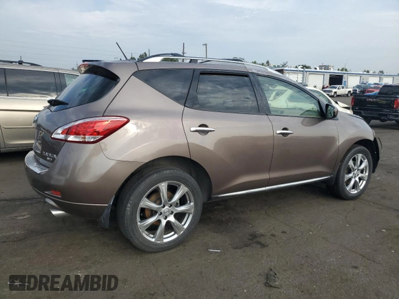 2014 Nissan Murano LE with VIN JN8AZ1MW4EW521410, listed as a Copart auction lot 59579204 with 62,032 mi miles and Salvage Title. Bid and sale history available at carsss.com. Image 3.