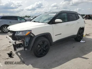 2018 Jeep Compass Altitude with VIN 3C4NJDBB0JT323963, listed as a Copart auction lot 58589415 with 81,036 mi miles and Salvage title. Bid and sale history available at DreamBid. Image 1.
