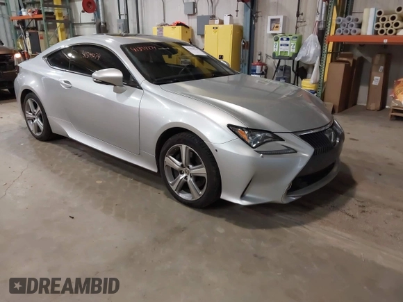 2015 Lexus RC 350 F Sport with VIN JTHSE5BC5F5001699, listed as a IAAI auction lot 41394274 with 150,319 mi miles and . Bid and sale history available at carsss.com. Image 1.