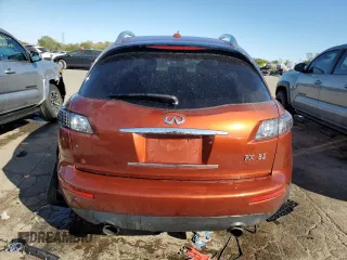 2006 Infiniti FX35 with VIN JNRAS08WX6X205462, listed as a Copart auction lot 75067994 with 139,231 mi miles and Salvage Title. Bid and sale history available at carsss.com. Image 6.