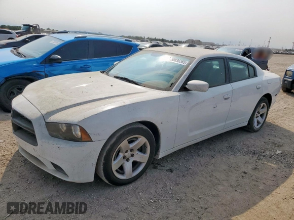 2014 Dodge Charger Police with VIN 2C3CDXAT8EH198935, listed as a Copart auction lot 58036585 with 173,702 mi miles and Clean title. Bid and sale history available at DreamBid. Image 1.