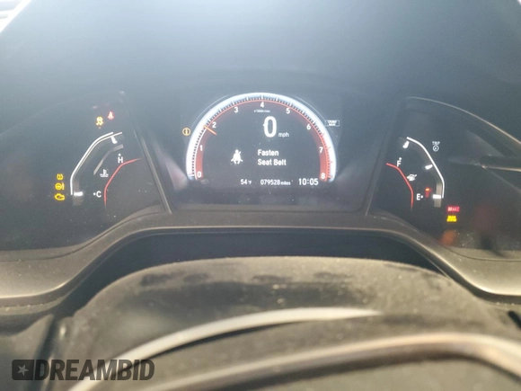 2019 Honda Civic Si with VIN 2HGFC1E55KH705260, listed as a Copart auction lot 51404525 with 79,528 mi miles and Salvage Title. Bid and sale history available at DreamBid. Image 9.