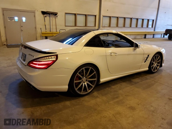 2013 Mercedes-Benz SL 63 AMG with VIN WDDJK7EA8DF008963, listed as a Copart auction lot 62419415 with 36,683 mi miles and Salvage title. Bid and sale history available at DreamBid. Image 3.