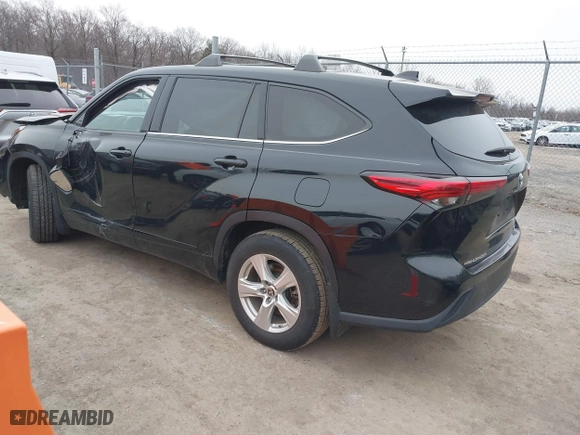 2021 Toyota Highlander L with VIN 5TDBZRBH5MS553042, listed as a IAAI auction lot 41611610 with 83,553 mi miles. Bid and sale history available at carsss.com. Image 3.