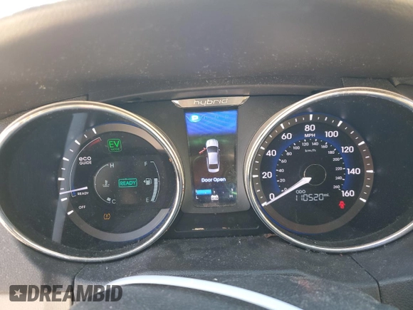 2012 Hyundai Sonata Hybrid with VIN KMHEC4A44CA057592, listed as a Copart auction lot 85784944 with 110,520 mi miles and Salvage Title. Bid and sale history available at DreamBid. Image 9.