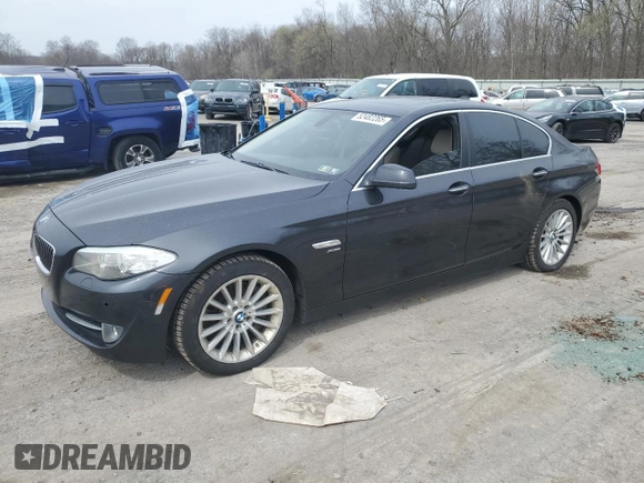 2012 BMW 5 Series 535i xDrive with VIN WBAFU7C55CDU64572, listed as a Copart auction lot 52482265 with 142,847 mi miles and Salvage Title. Bid and sale history available at carsss.com. Image 1.