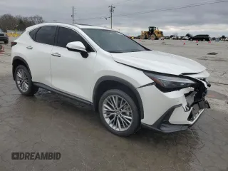 2023 Lexus NX with VIN JTJGKCEZXP2013352, listed as a Copart auction lot 49780415 with 44,593 mi miles and Salvage Title. Bid and sale history available at carsss.com. Image 4.