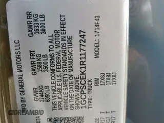 2024 Chevrolet Colorado 2WD LT z VIN 1GCPSCEK1R1177247, wystawiony jako Copart lot #60518635 z przebiegiem 6 340 mil mil oraz Szkoda całkowita • Salvage title. Historia ofert i sprzedaży dostępna na DreamBid. Obrazek 12.