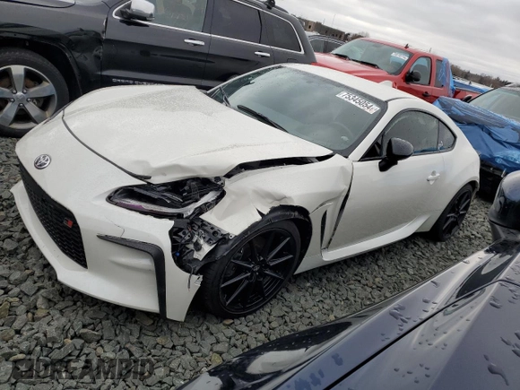 2023 Toyota GR86 Premium with VIN JF1ZNBF1XP8764654, listed as a Copart auction lot 75345054 with 11,693 mi miles and Salvage Title. Bid and sale history available at carsss.com. Image 1.