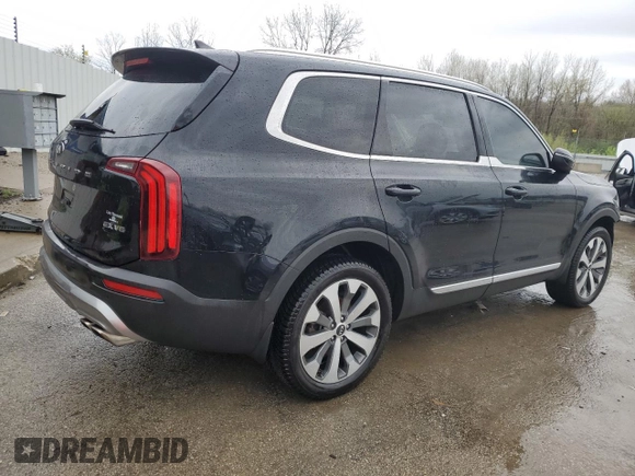 2020 Kia Telluride EX with VIN 5XYP34HCXLG071703, listed as a Copart auction lot 51601905 with 76,529 mi miles and Salvage Title. Bid and sale history available at DreamBid. Image 3.