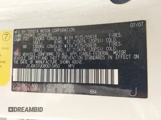 2008 Lexus RX 350 with VIN JTJGK31U080013450, listed as a IAAI auction lot 42174997 with 143,359 mi miles and . Bid and sale history available at DreamBid. Image 9.