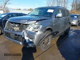 2020 Nissan Armada SL with VIN JN8AY2NC6LX516391, listed as a IAAI auction lot 41136631 with 126,722 mi miles. Bid and sale history available at carsss.com. Image 2.
