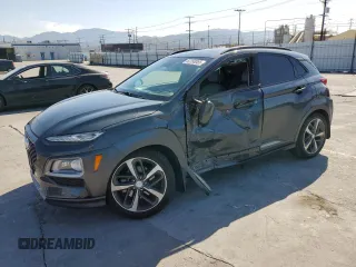 2020 Hyundai Kona Ultimate with VIN KM8K53A59LU485852, listed as a Copart auction lot 52358055 with 53,777 mi miles and Salvage Title. Bid and sale history available at carsss.com. Image 1.